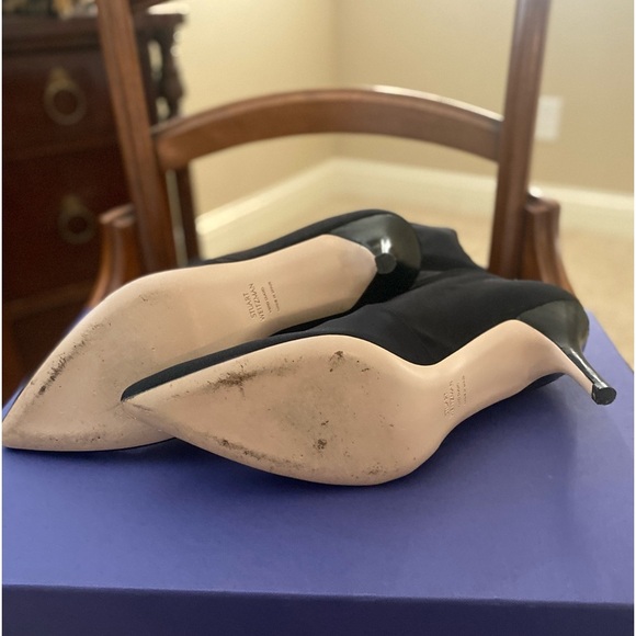 Stuart Weitzman Axiom Black Heeled Booties - Picture 10 of 11